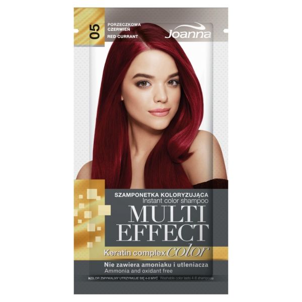 Joanna multi effect color szamponetka koloryzująca 05 porzeczkowa czerwień 35g