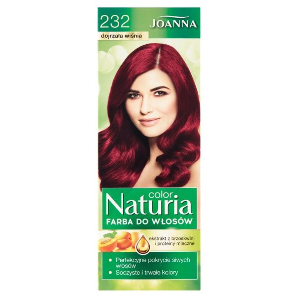 Joanna naturia color farba do włosów 232 dojrzała wiśnia