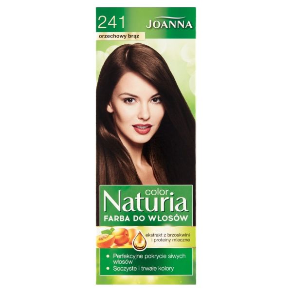 Joanna naturia color farba do włosów 241 orzechowy brąz