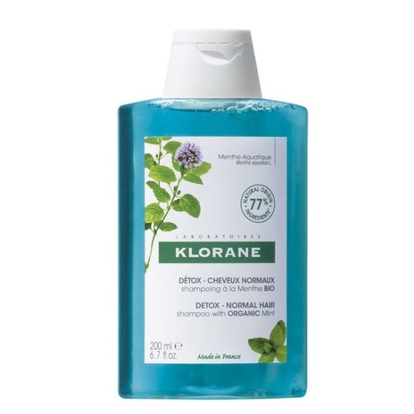 Klorane detox shampoo szampon z organiczną mięta wodną 200ml