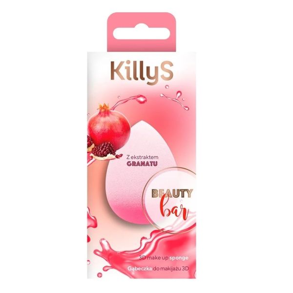 Killys beauty bar 3d gąbeczka do makijażu z ekstraktem z granatu