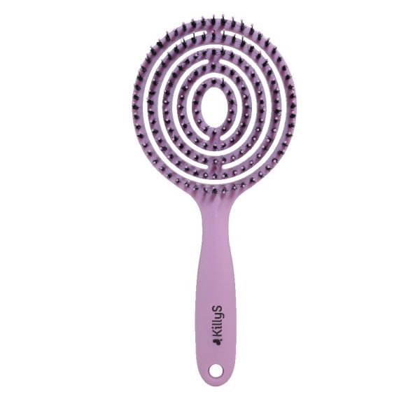 Killys ovalo flexi hair brush owalna szczotka do włosów pudrowy róż