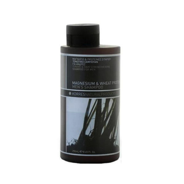 Korres men's shampoo toning & hair-strengthenning tonizujący i wzmacniający szampon do włosów z magnezem i proteinami pszenicy 250ml