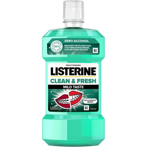 Listerine clean&fresh płyn do płukania jamy ustnej 500ml