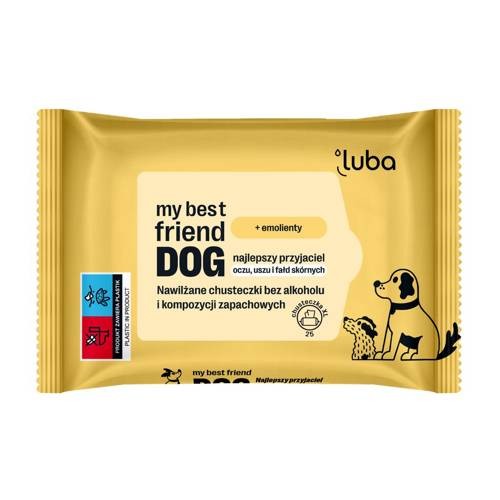 Luba my best friend dog nawil??ane chusteczki do pielÄ?gnacji wra??liwych miejsc 25szt.