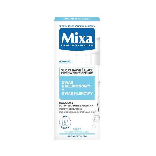 Mixa lab serum nawilżające przeciw przesuszeniom kwas hialuronowy + kwas mlekowy 30ml