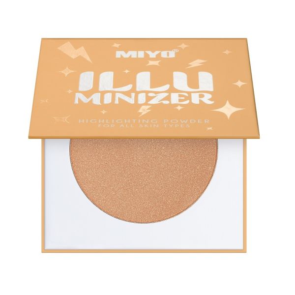 Miyo illuminizer highlighting powder puder rozświetlający do twarzy 02 stilo light 7g