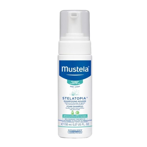 Mustela stelatopia foam shampoo szampon w piance 150ml