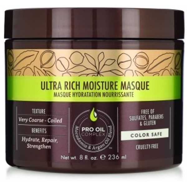 Macadamia professional ultra rich moisture masque nawilżająca maska do włosów grubych 236ml