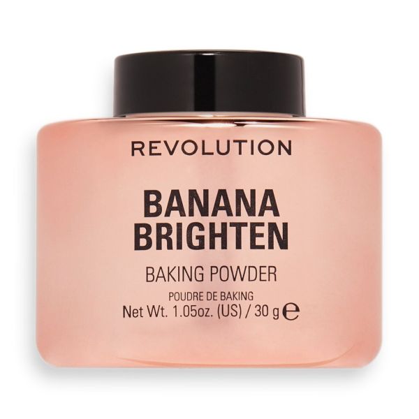Makeup revolution baking powder rozświetlający sypki puder do twarzy banana brighten 30g
