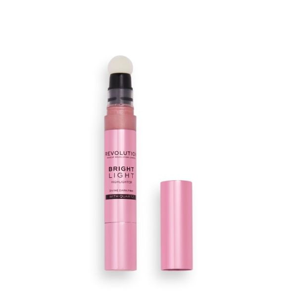 Makeup revolution bright light liquid highlighter rozświetlacz w płynie divine dark pink 3ml