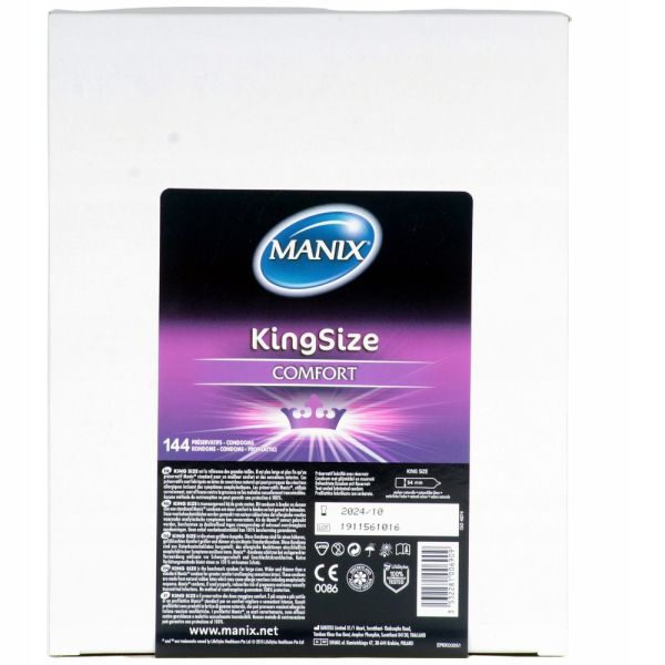 Manix king size comfort prezerwatywy lateksowe 144szt