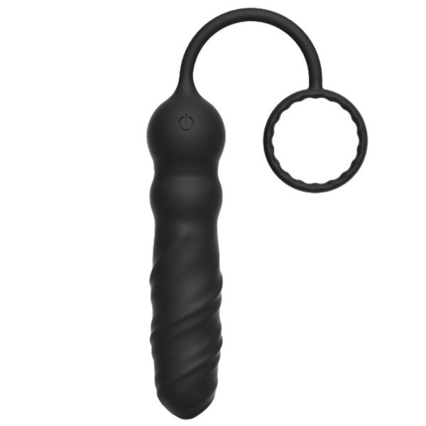 Marc dorcel deep seeker plug anal korek analny i pierścień na penisa black