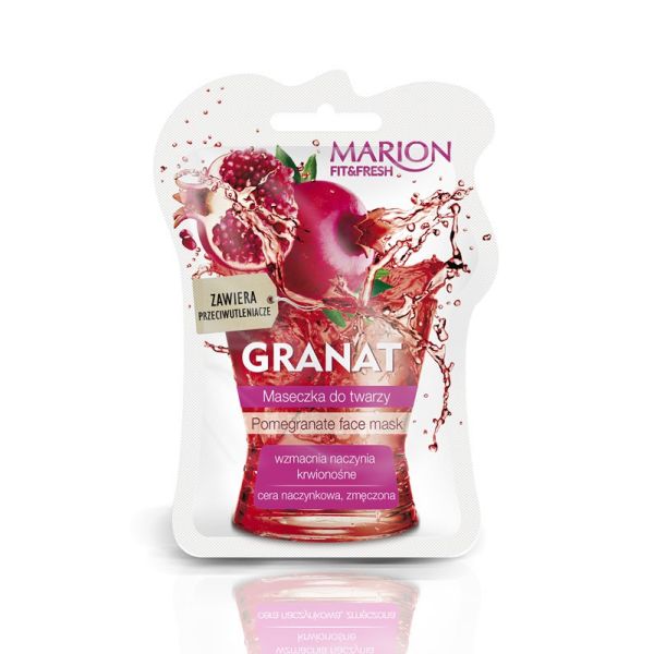 Marion fit&fresh face mask maseczka do twarzy wzmocnienie naczyń krwionośnych granat 7.5ml