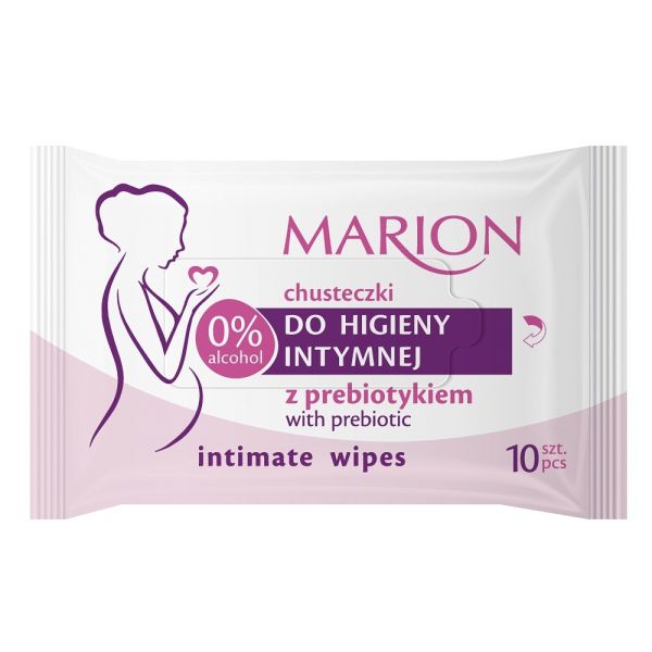 Marion intimate wipes chusteczki do higieny intymnej z prebiotykiem 10szt