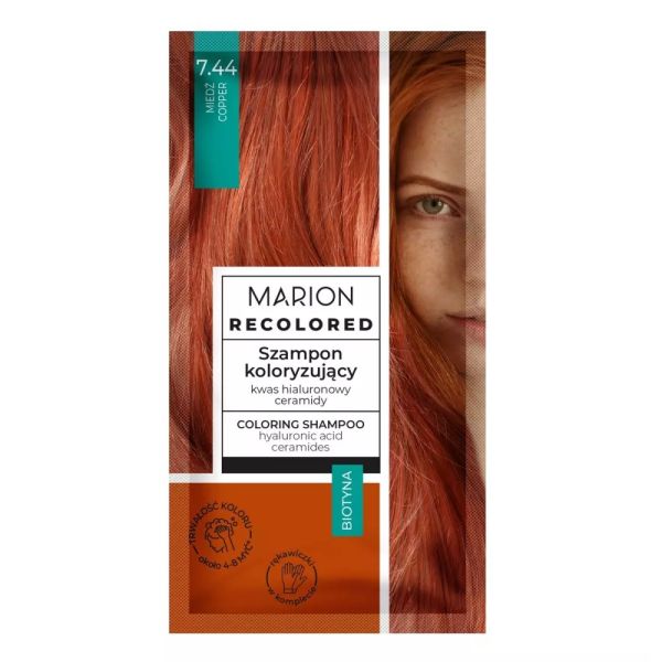 Marion recolored szampon koloryzujący 7.44 miedź 35ml