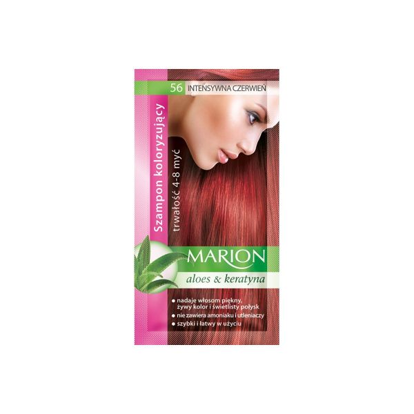 Marion szampon koloryzujący 4-8 myć 56 intensywna czerwień 40ml