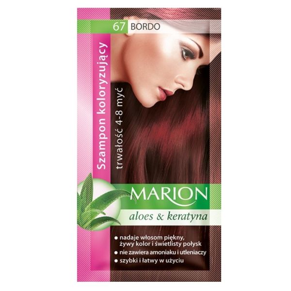 Marion szampon koloryzujący 4-8 myć 67 bordo 40ml