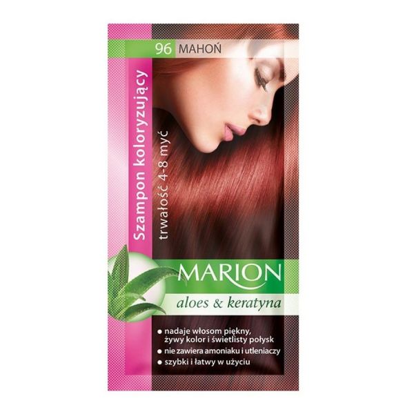 Marion szampon koloryzujący 4-8 myć 96 mahoń 40ml
