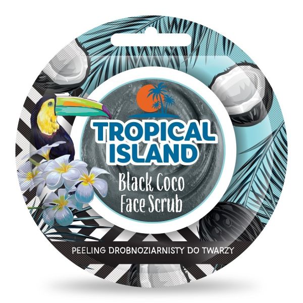 Marion tropical island face scrub peeling drobnoziarnisty do twarzy black coco 8g