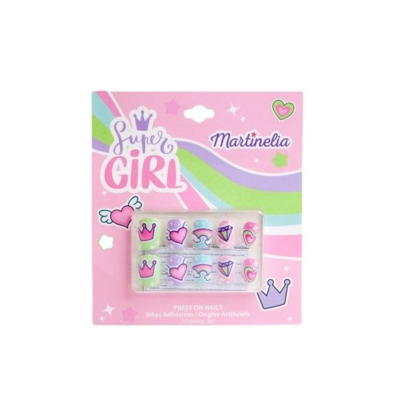 Martinelia super girl false nails sztuczne paznokcie dla dzieci 10szt