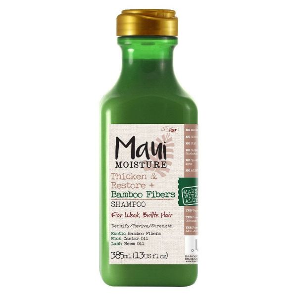 Maui moisture volume boost + bamboo fibers shampoo szampon do włosów osłabionych i łamliwych z bambusem 385ml