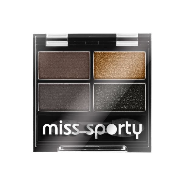 Miss sporty studio colour quattro eye shadow poczwórne cienie do powiek 414 100% smokey 5g