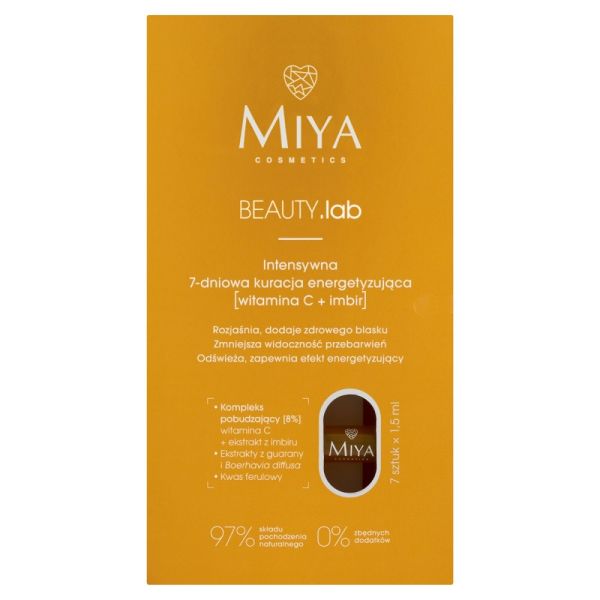 Miya cosmetics beauty.lab intensywna 7-dniowa kuracja energetyzująca &lsqb;witamina c + imbir&rsqb; 7x1.5ml