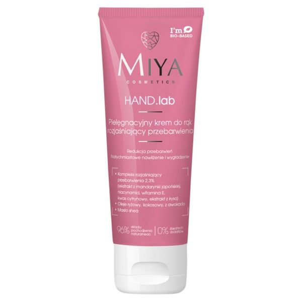 Miya cosmetics hand.lab pielęgnacyjny krem do rąk rozjaśniający przebarwienia 60ml