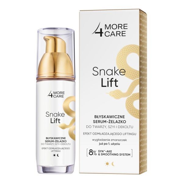 More4care snake lift błyskawiczne serum-żelazko do twarzy szyi i dekoltu 35ml
