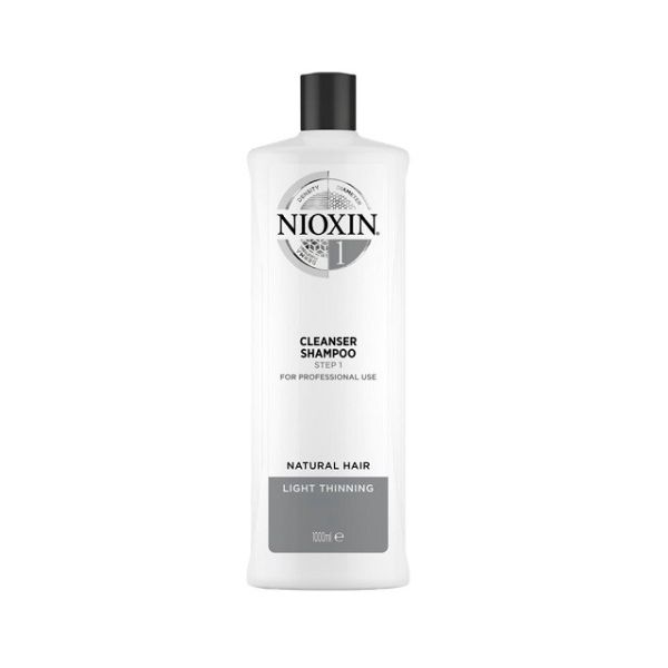 Nioxin system 1 cleanser shampoo oczyszczający szampon do włosów normalnych lekko przerzedzonych 1000ml
