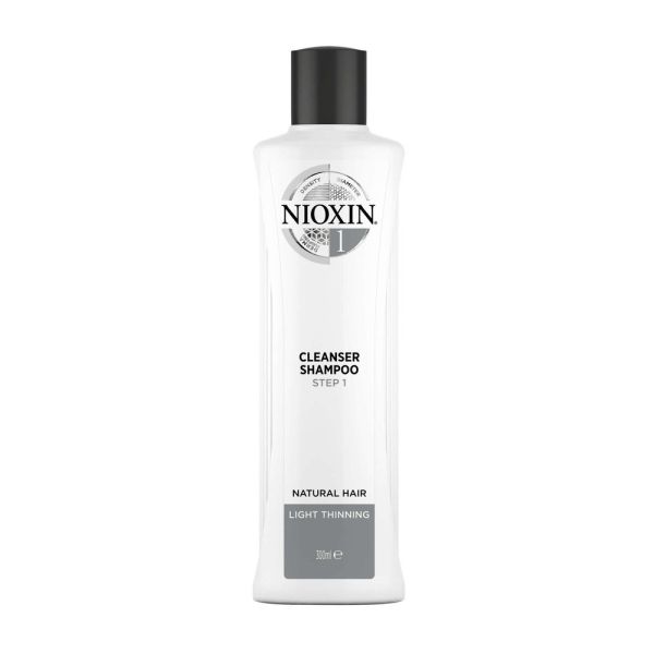Nioxin system 1 cleanser shampoo oczyszczający szampon do włosów normalnych lekko przerzedzonych 300ml