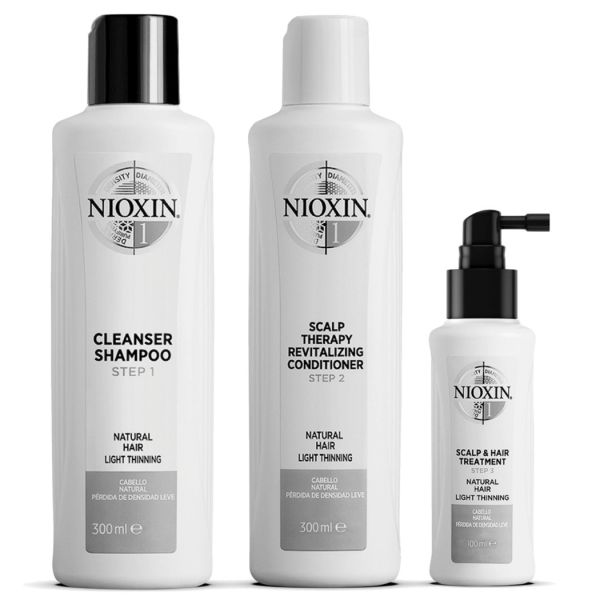 Nioxin system 1 zestaw szampon do włosów 150ml + odżywka do włosów 150ml + kuracja 50ml