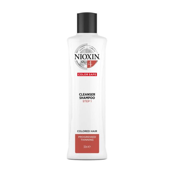 Nioxin system 4 cleanser shampoo oczyszczający szampon do włosów farbowanych znacznie przerzedzonych 300ml