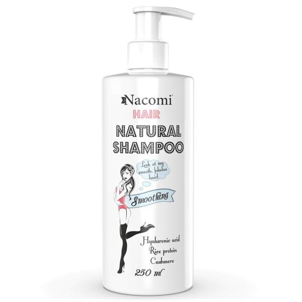 Nacomi hair natural shampoo smoothing wygładzająco-nawilżający szampon do włosów 250ml