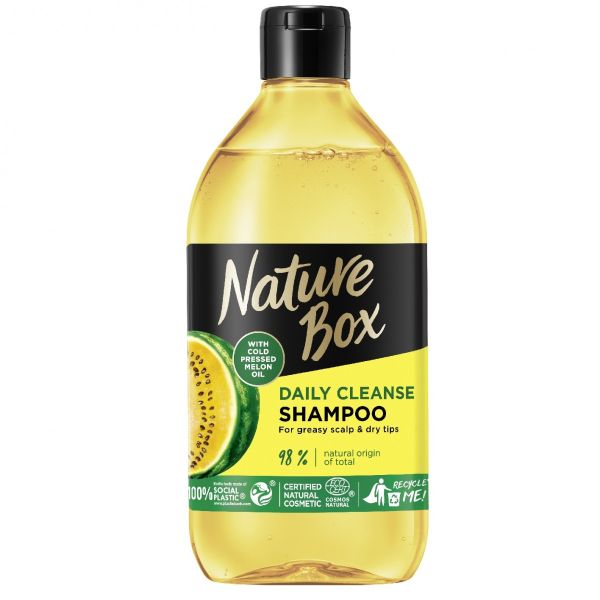 Nature box melon oil szampon do włosów oczyszczający do przetłuszczającej się skóry głowy i wysuszonych końcówek z olejem z pestek z żółtego arbuza 38