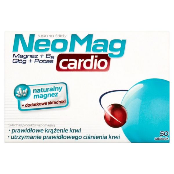 Neomag cardio suplement diety wspomagający prawidłowe krążenie krwi 50 tabletek