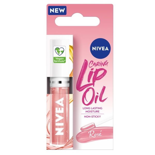 Nivea caring lip oil pielęgnujący olejek do ust rose 5.5ml