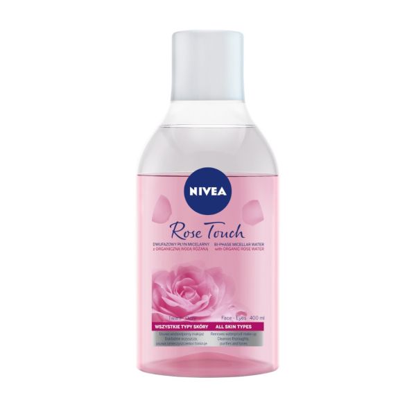 Nivea rose touch micelarny płyn dwufazowy z organiczną wodą różaną 400ml