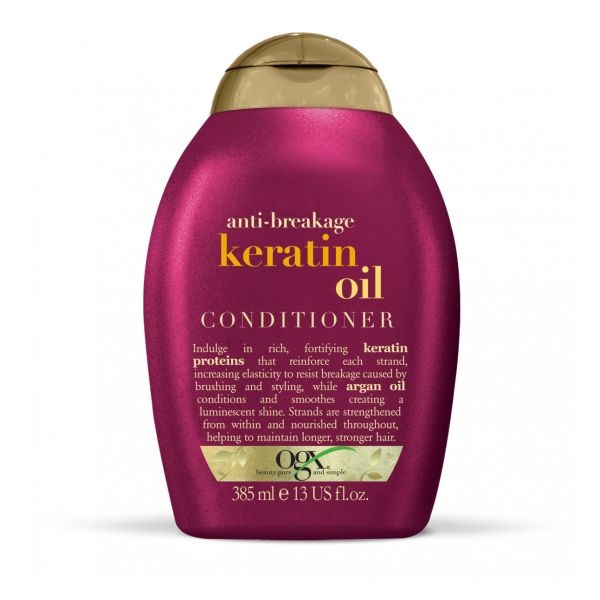 Ogx anti-breakage + keratin oil conditioner odżywka z olejkiem keratynowym zapobiegająca łamaniu włosów 385ml