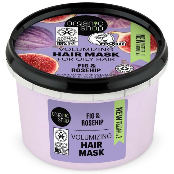 Organic shop express shine hair mask pielęgnująca maska do włosów fig & almond 250ml