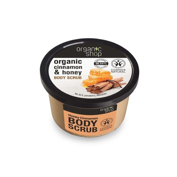 Organic shop rejuvenating body scrub kojący peeling do ciała cinnamon & honey 250ml