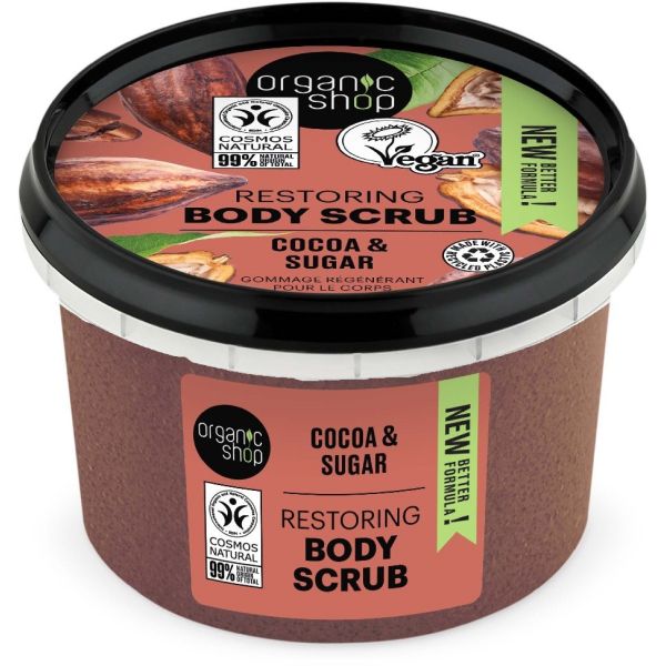 Organic shop restoring body scrub regenerujący peeling do ciała cocoa & sugar 250ml
