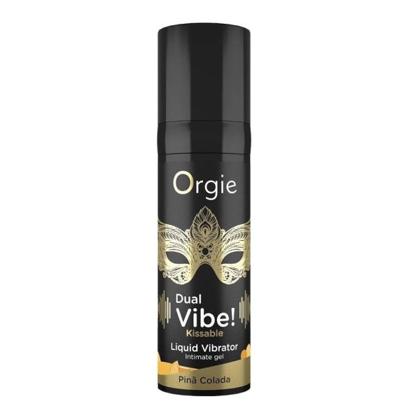 Orgie dual vibe! kissable liquid vibrator wibrujący żel intymny pina colada 15ml