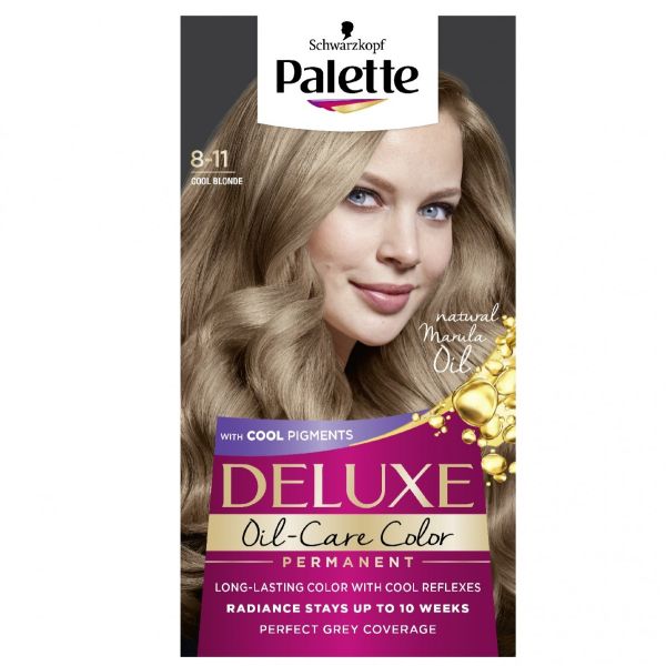 Palette deluxe oil-care color farba do włosów trwale koloryzująca z mikroolejkami  8-11 chłodny blond