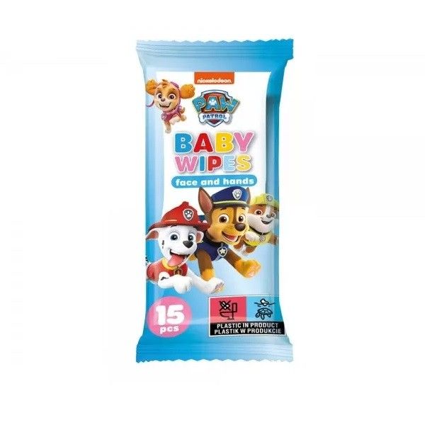 Paw patrol baby wipes chusteczki do buzi i rączek 15szt.