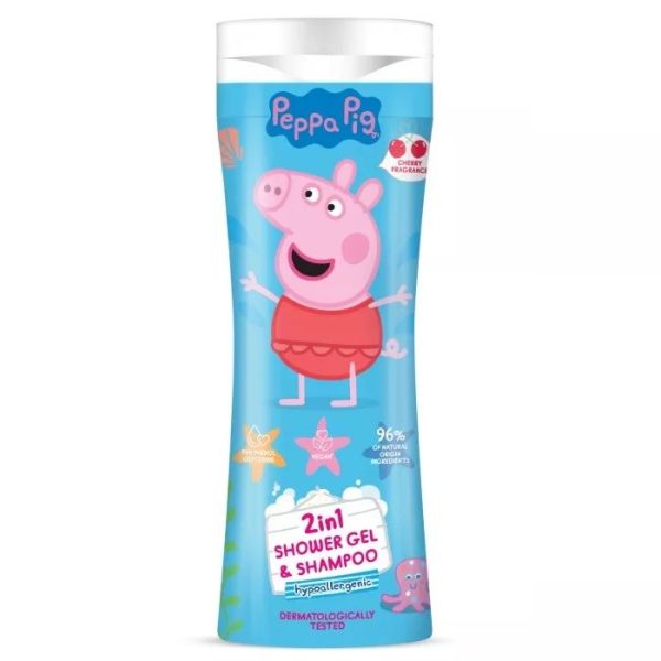 Peppa pig żel pod prysznic i szampon 2w1 wiśnia 300ml