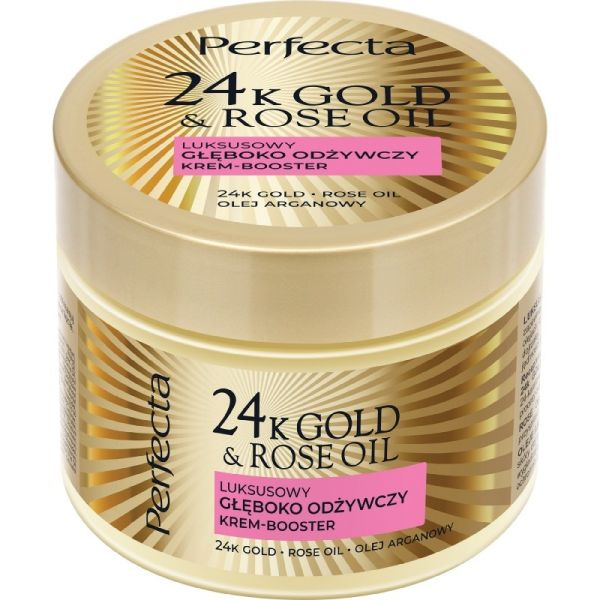 Perfecta 24k gold & rose oil luksusowy głęboko odżywczy krem-booster do ciała 300g