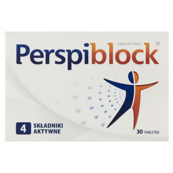Perspiblock suplement diety hamujący nadmierne pocenie 30 tabletek