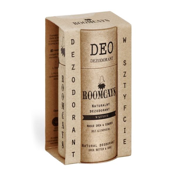 Roomcays naturalny dezodorant w sztyfcie masło shea & szałwia 65ml